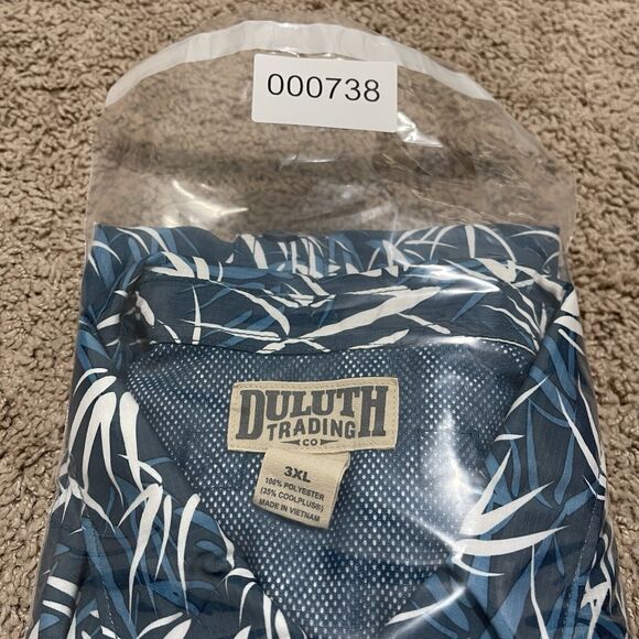 Duluth Trading Shirt Mens 3XL Blue Short Sleeve Vented Fishing Outdoor Top - Picture 11 of 11